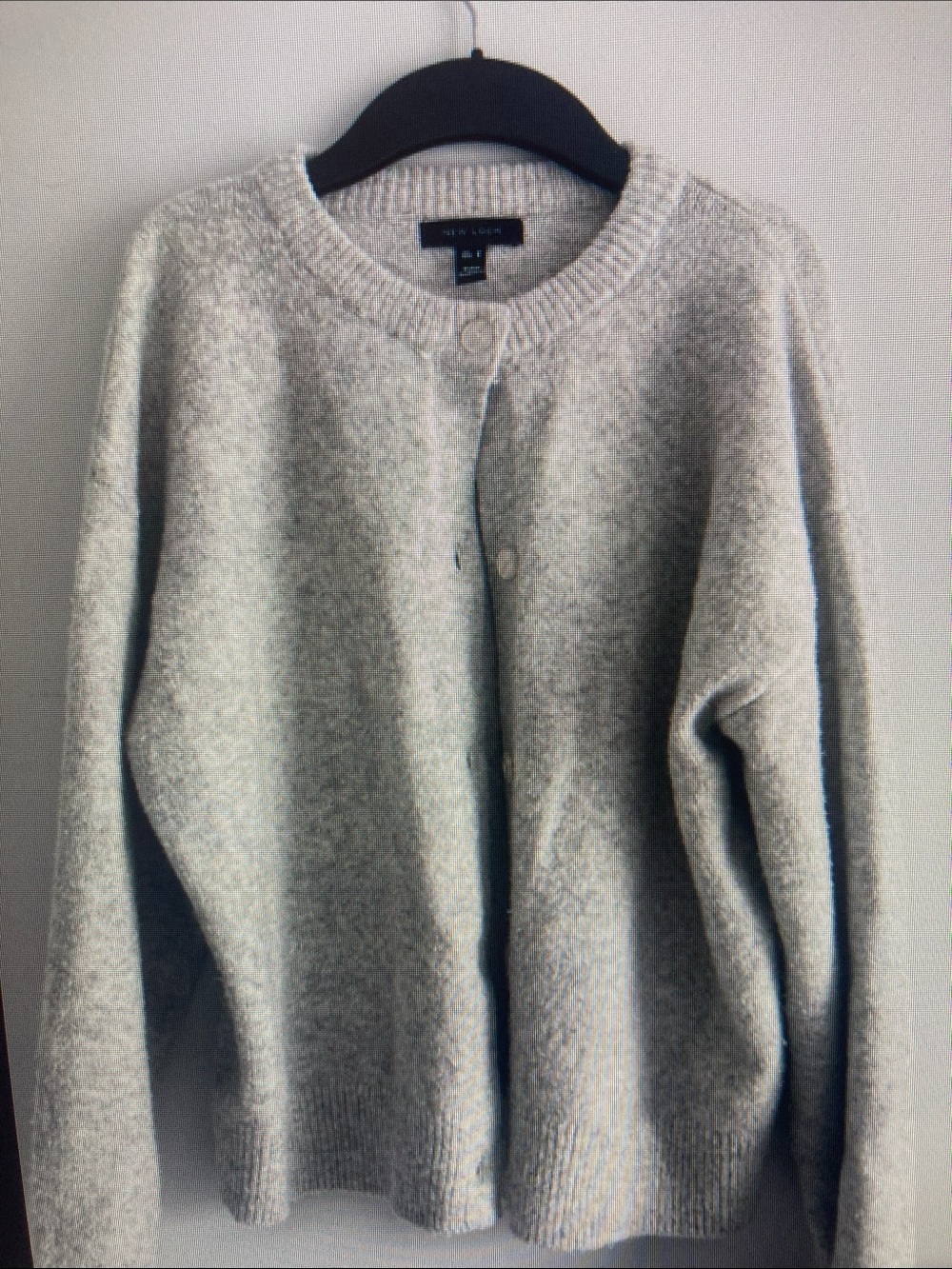 New Look Light Gray Ribbed Knit Crew Sweater